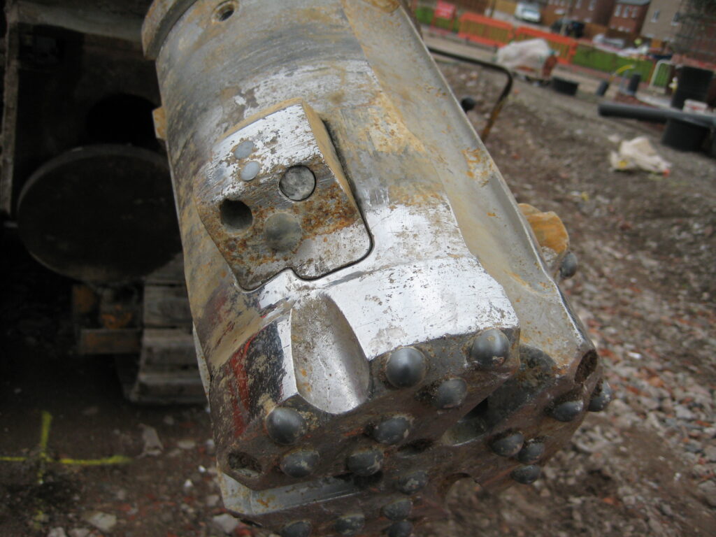 Overburden drill and case piles 2