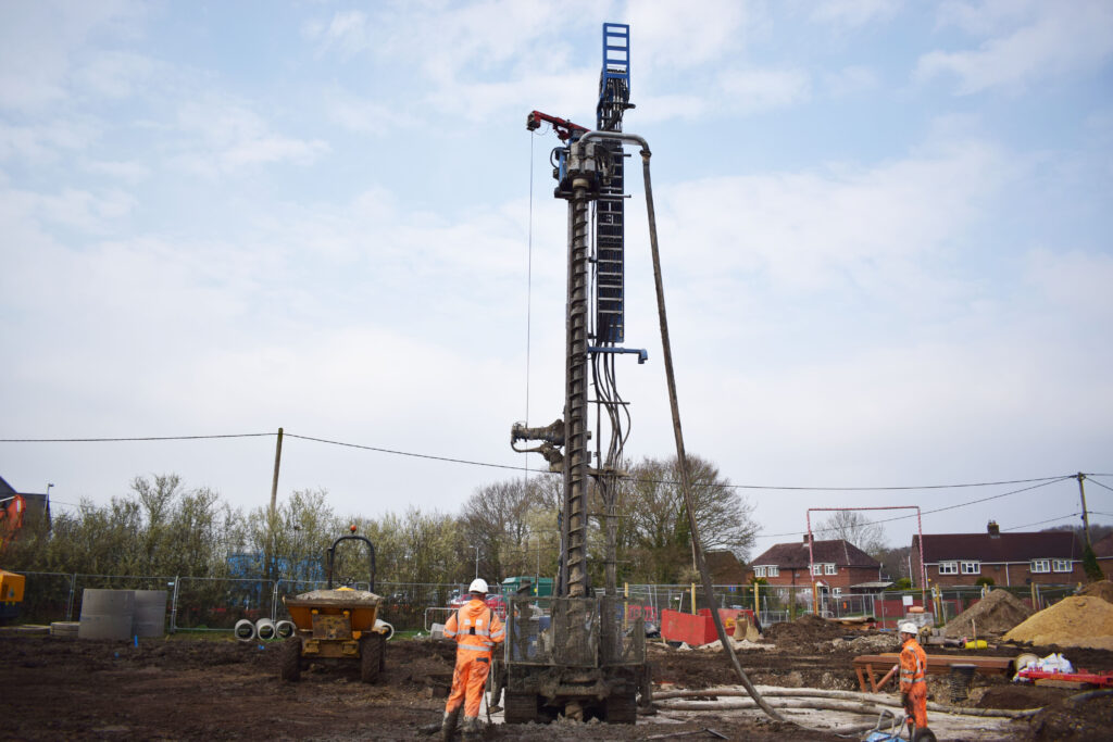 Continuous flight auger piles