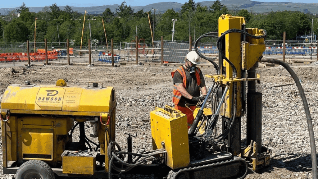 ODEX drill and cased piles