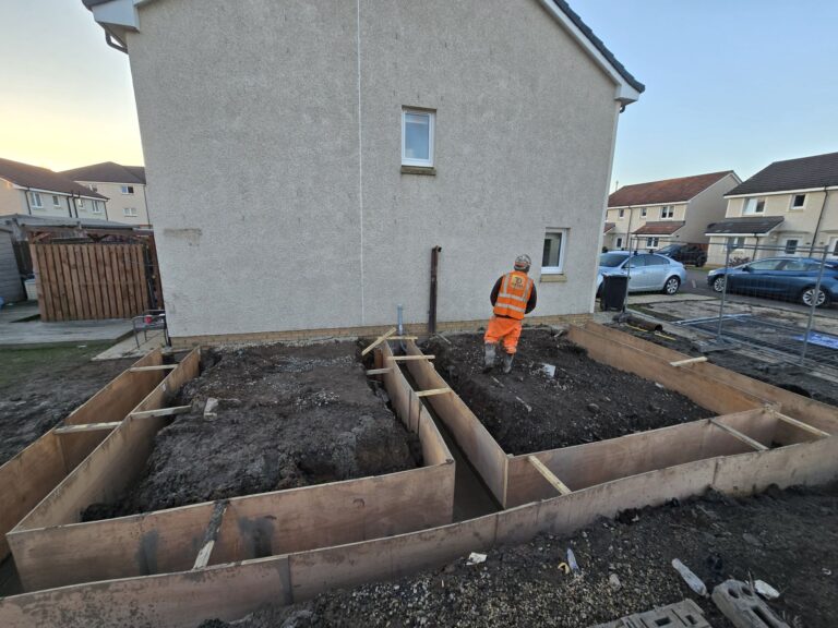 Piling works in Alloa