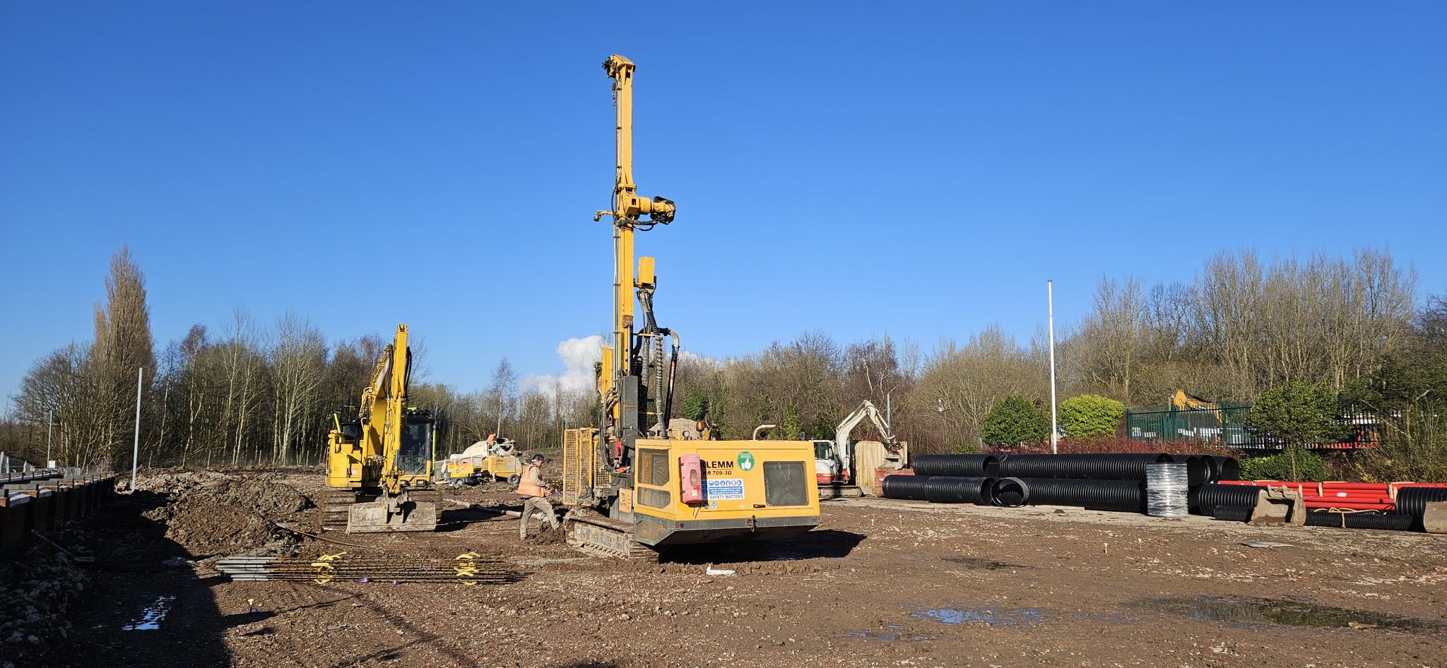 CFA Bored Piling Works in Wigan