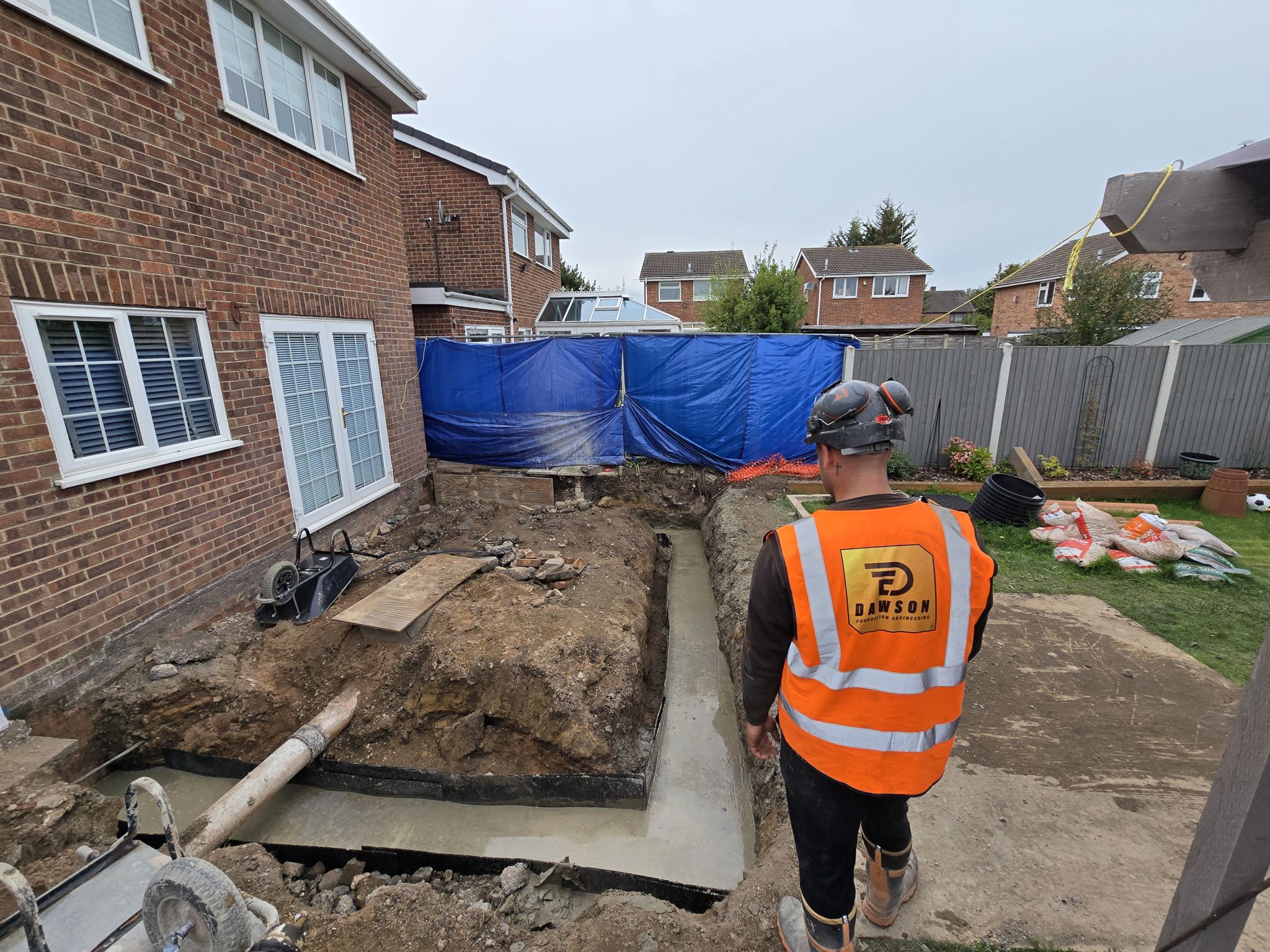 Residential prep for piling work